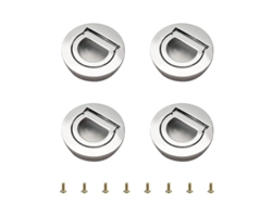 Paquete De 4 Asas Redondas Con Anilla De Tracción Integrada, Asas Ocultas Para Tatami Con Tornillos (plata Brillante)