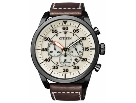Reloj CITIZEN Hombre (Piel Genuína - Marrón)