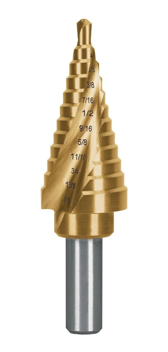 Broca De Titânio Escalonada, Escala 12, 3/16 7/8 Truper 101553vayotoy