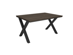 Mesa Comedor, 140x90x74cm, Para 6 Comensales, Muebles Comedor, Roble Oscuro