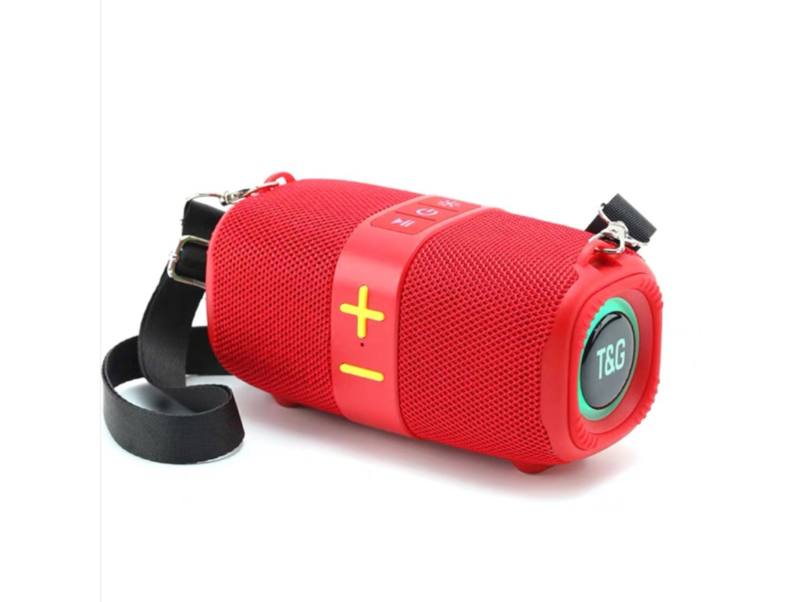 (rojo) Altavoz Bluetooth Portátil Con Luz Led Tg667 Slingback