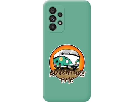 Carcasa para Samsung Galaxy A53 5G TUMUNDOSMARTPHONE Silicona Líquida Dibujos Verde