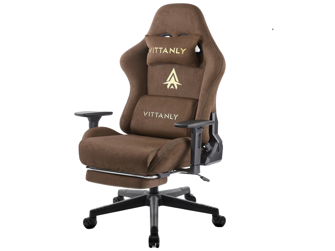 Silla Gamer, Diseño Ergonómico, Reposabrazos Ajustables, Marrón OEM