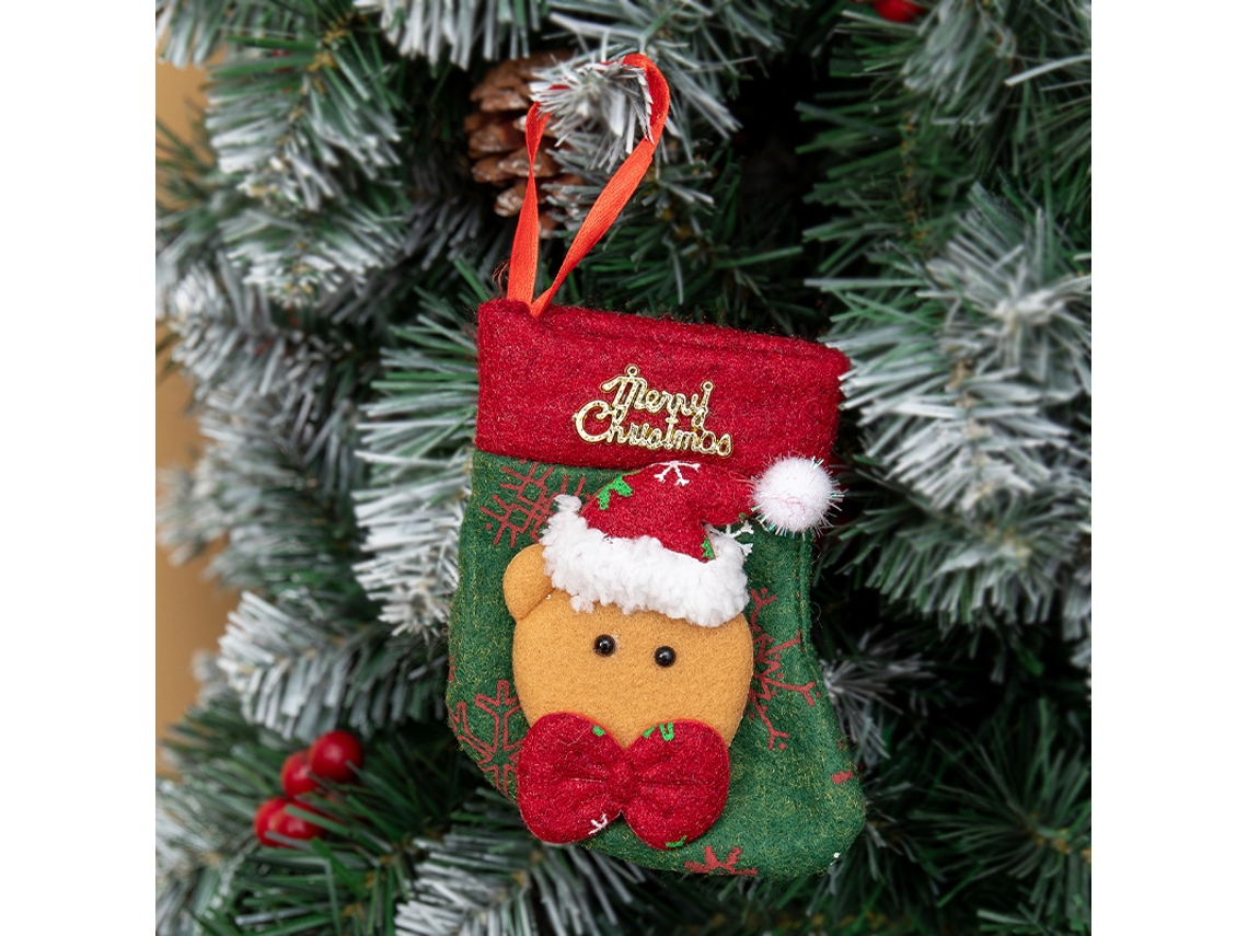 Adornos navideños, bolsas de regalo Yuysan, medias navideñas, ositos de peluche