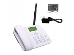 Teléfono inalámbrico GSM 2G con antena, despertador y función SMS, ideal para personas mayores, hoteles y oficinas.