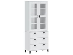 Maison Exclusive - Aparador Alto Viken Madera Maciza De Pino Blanco 80x40x190 Cm