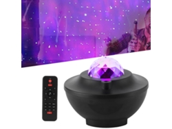 Lámpara de proyección de estrellas RGB con Bluetooth, control por voz y música.