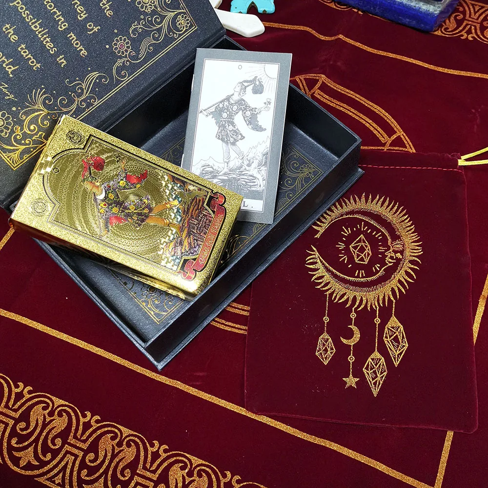 Cartas De Tarot, 12*7 Cm, Pvc Impermeable Y Resistente Al Desgaste, Cartas De Juego De Mesa Para Adivinación.