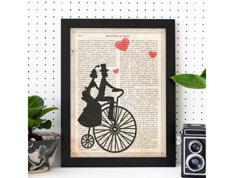 Poster De Pareja En Bici. Láminas De Bicicletas Definiciones.