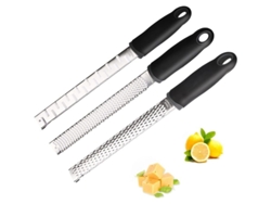 Rallador De Cozinha 3 Peças De Aço Inoxidável Para Queijo, Limão, Chocolate, Verduras E Frutas - Ferramenta De Cozinha