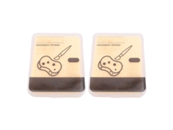 Juego De 2 Esponjas Rectangulares Absorbentes Para Pintura Con Caja De Almacenamiento Para Arte Y Limpieza - Amarillo