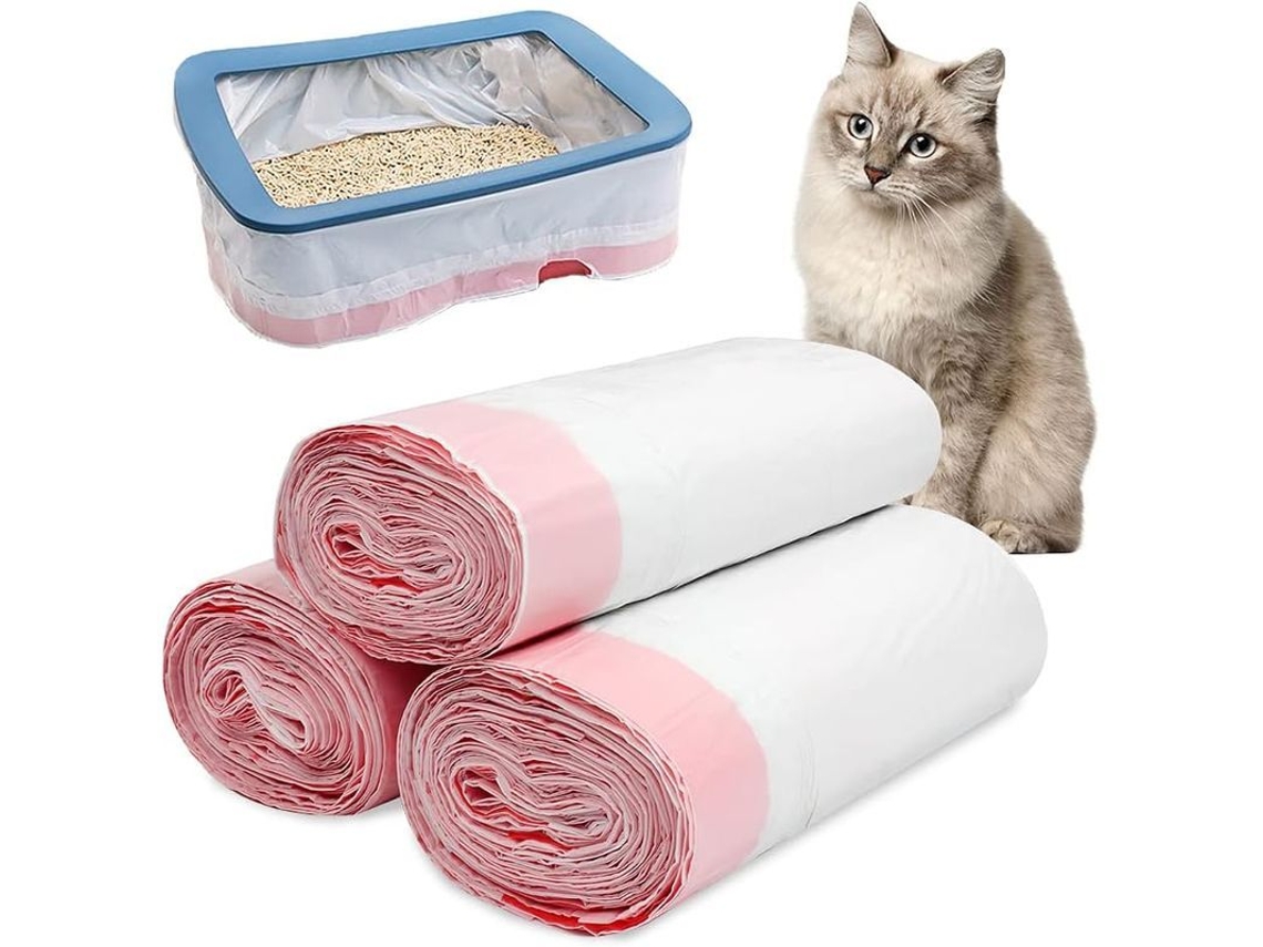2026-fundas Para Bandeja De Arena Para Gatos Linjou 30 Unidades Resistentes A Arañazos Y Anti-fugas Con Cordón