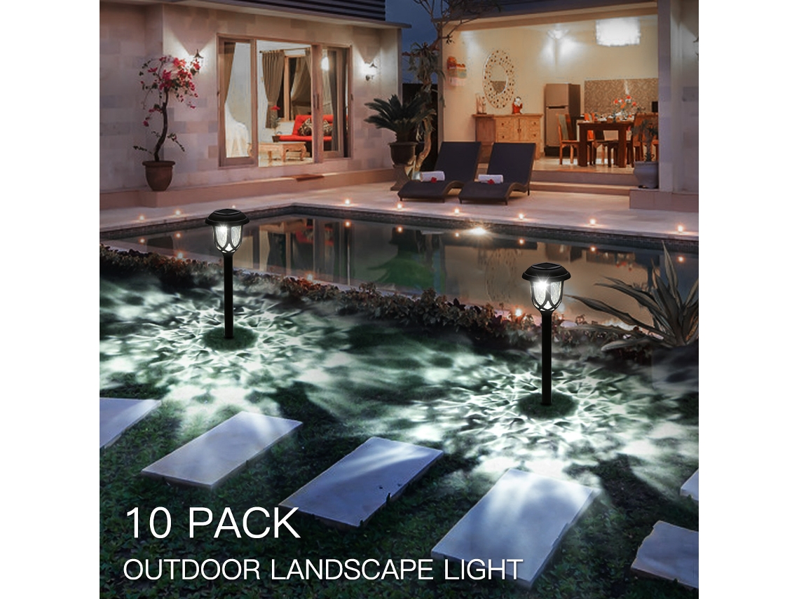 2026-10 Pack Lámparas Solares Para Jardín Tomshine, Luces De Paisaje Exterior Ip65 Resistente Al Agua Para Cesped, Patio Y Jardin