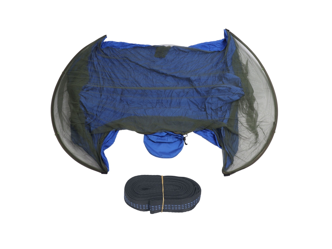 Hamaca ligera de camping con mosquitera, azul, Worten