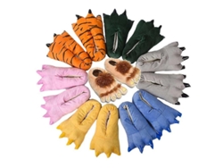 2026-zapatos De Pata De Animal Peludos Para Adolescentes Y Adultos Tallas 27-44 Cosplay Fiesta Invierno Antideslizantes