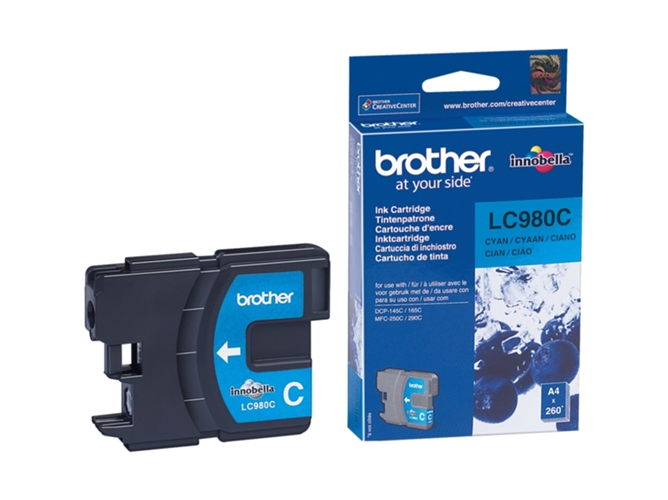 Cartucho de tinta Original BROTHER LC980CBP Cian 260 páginas