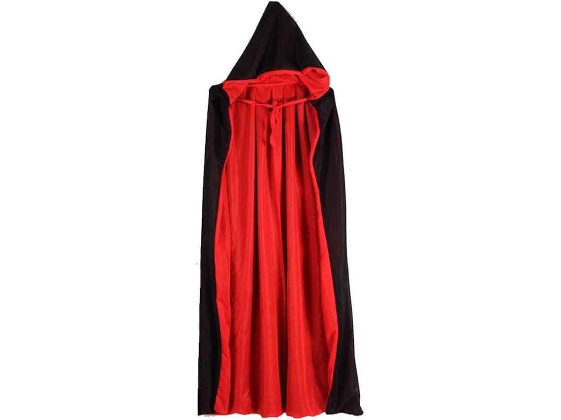 Capa de vampiro reversible con cuello alto o gorro para disfraces de Halloween, fiestas y cosplay.