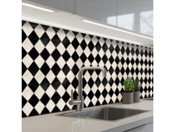 Paneles clásicos para salpicadero de cocina - Estándar - Negro 150x60 cm
