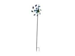 Molino de viento solar LED de hierro forjado para jardín.