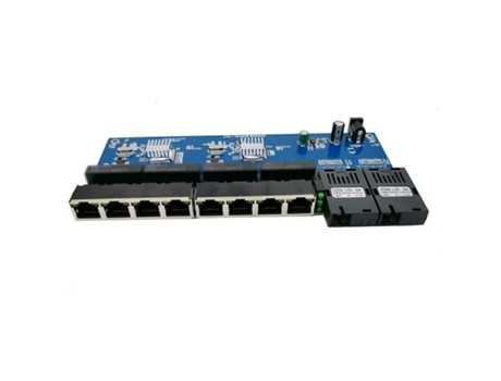 Converter Gigabit Ethernet Switch SLOWMOOSE Fibra Óptica Media (Con Fuente de Alimentación)