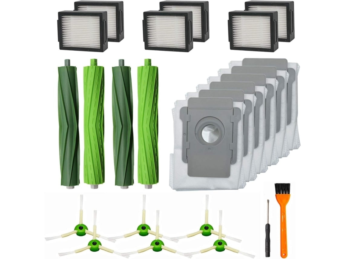 Kit de repuestos con 20 piezas compatibles con Romba I7, I7, I3, I3, I4, I4, I6, I6, I8, I8, J7, J7 Plus, E5, E6, E7 Elisefashion