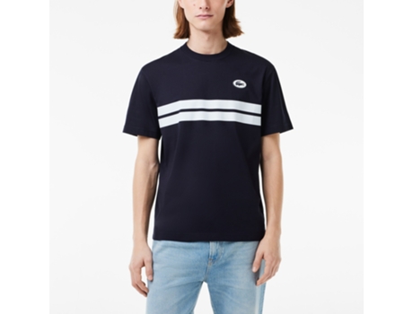 Camiseta de Hombre LACOSTE Sapatos Tecido Azul (M)
