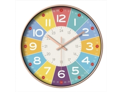 Reloj de pared para educación infantil, 30 cm, decorativo electrónico. GOKOCO