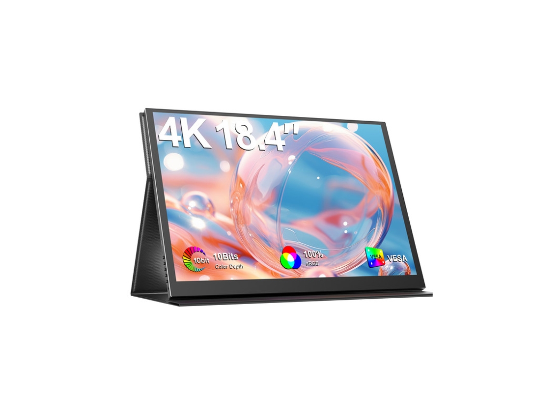 Monitor portátil Uperfect (4K, 18,4 pulgadas, 3840 x 2160 UHD, ángulo de visión completo de 178°, 10000 nits)