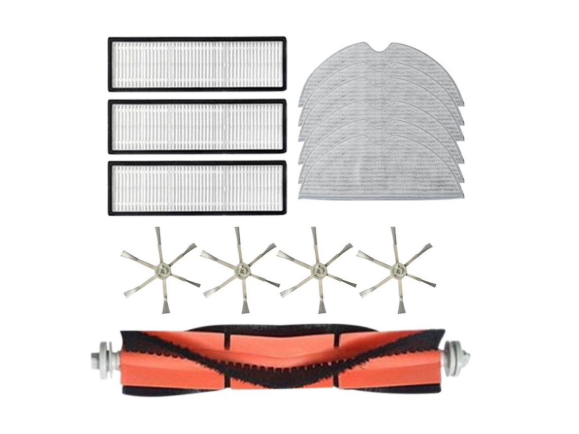 14pcs panos de esfregona escova lateral principal filtro hepa para xiaomi mijia 2c