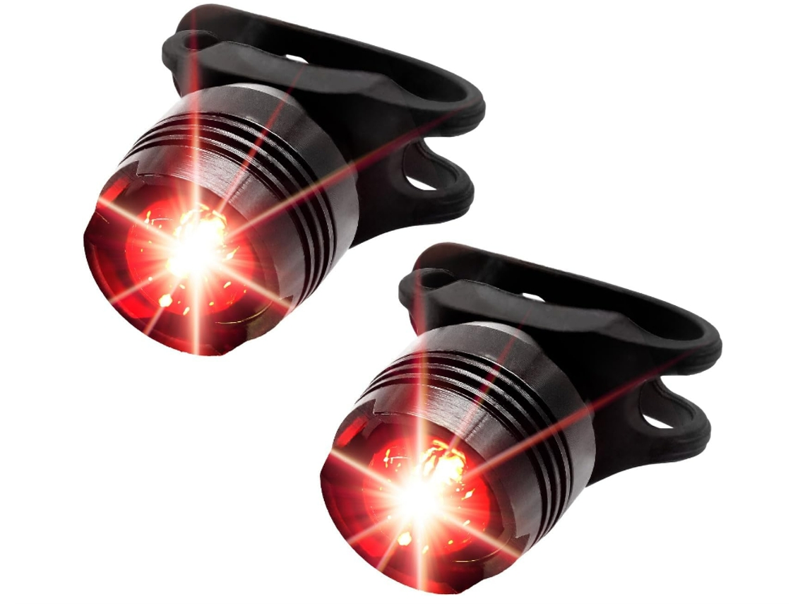 Paquete de 2 luces traseras LED impermeables para bicicleta YIZHOOD IPx5 DES896 (negro)