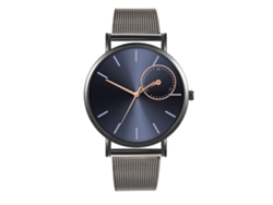 Reloj de moda para parejas con correa Malla, esfera redonda, Cuarzo Unisex