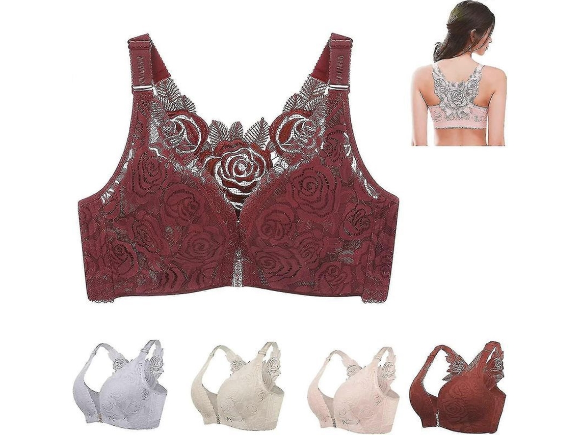 Sujetador Floral Secrets Comfort Rose Sin Alambre Cierre Frontal Para Mujeres Tallas Grandes 38-85e Caramelo 38-85e Caramelo