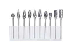 Juego de 10 fresas rotativas de carburo de tungsteno con cabezal de pulido para herramientas rotativas Dremel, perforación y pulido de metales.