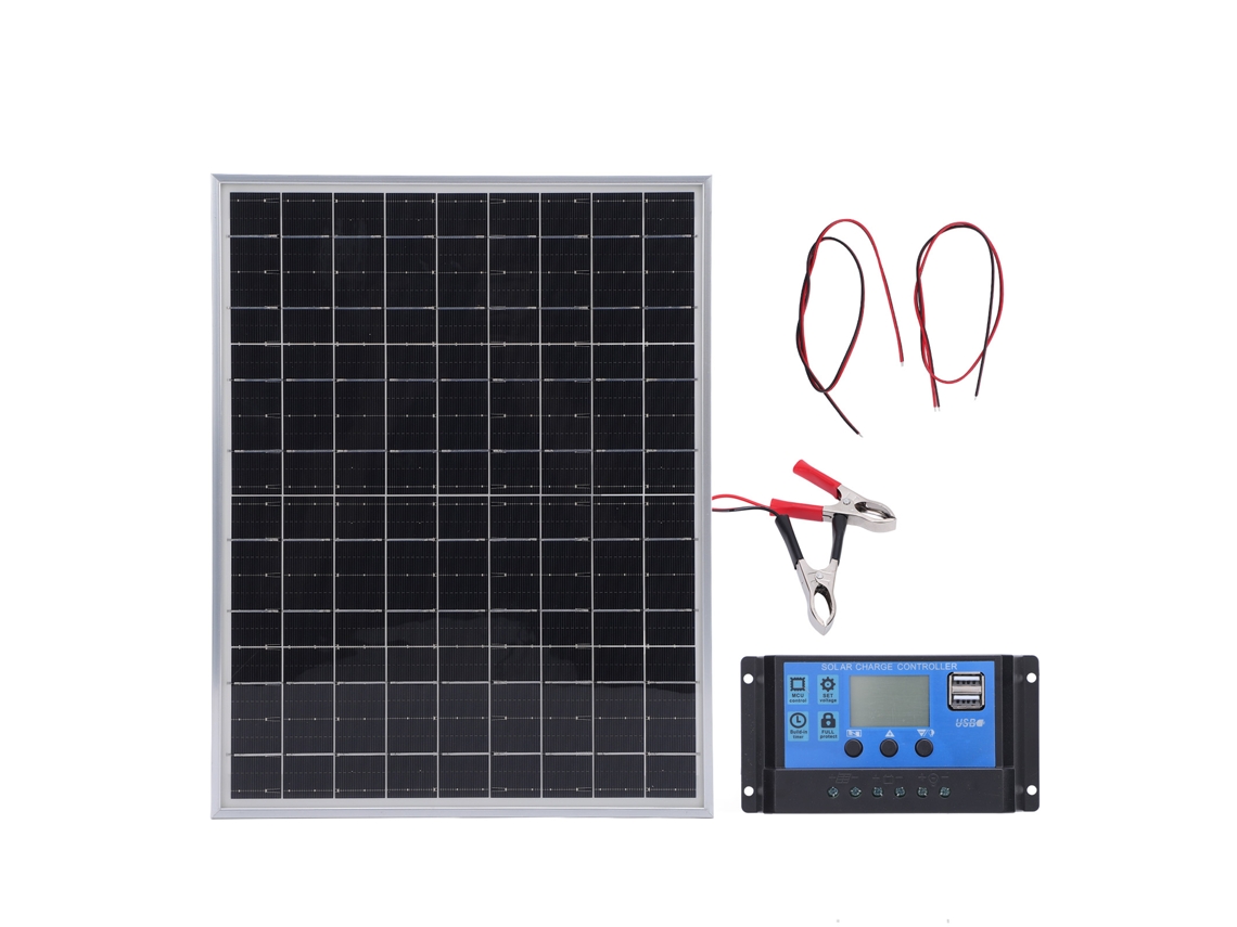 Panel Solar Portátil De Aluminio Monocristalino De 15 W, Resistente Al Agua, Para Coche, Barco, Autocaravana Y Motocicleta.