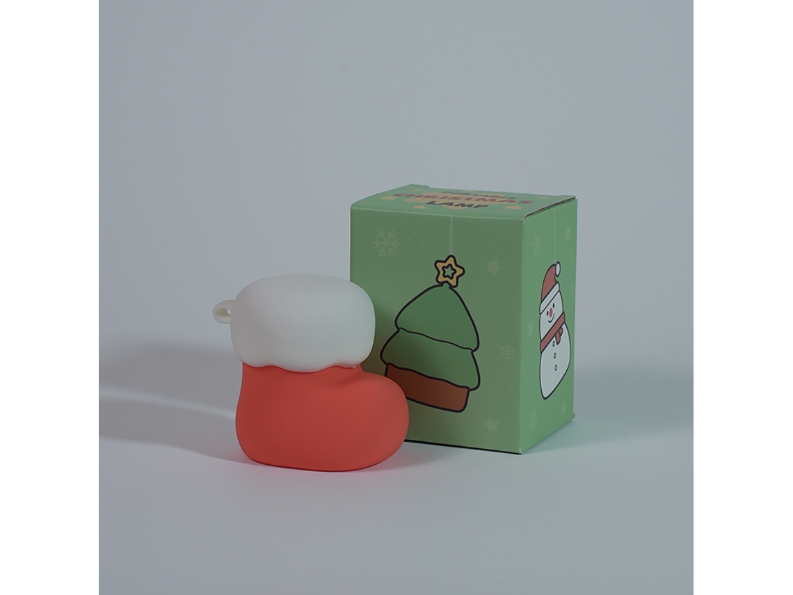 Luz de noche para árbol de Navidad, adornos navideños, luz de palmaditas, botas navideñas C 200 Mah Chennnls