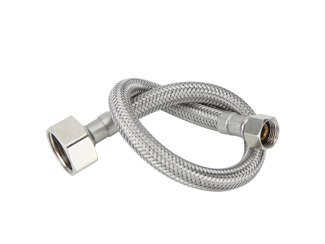 Manguera De Entrada De Agua De Cobre Trenzado De 30 Cm Con Rosca De 7/8" Y 3/8" Para Inodoro - Accesorio De Baño