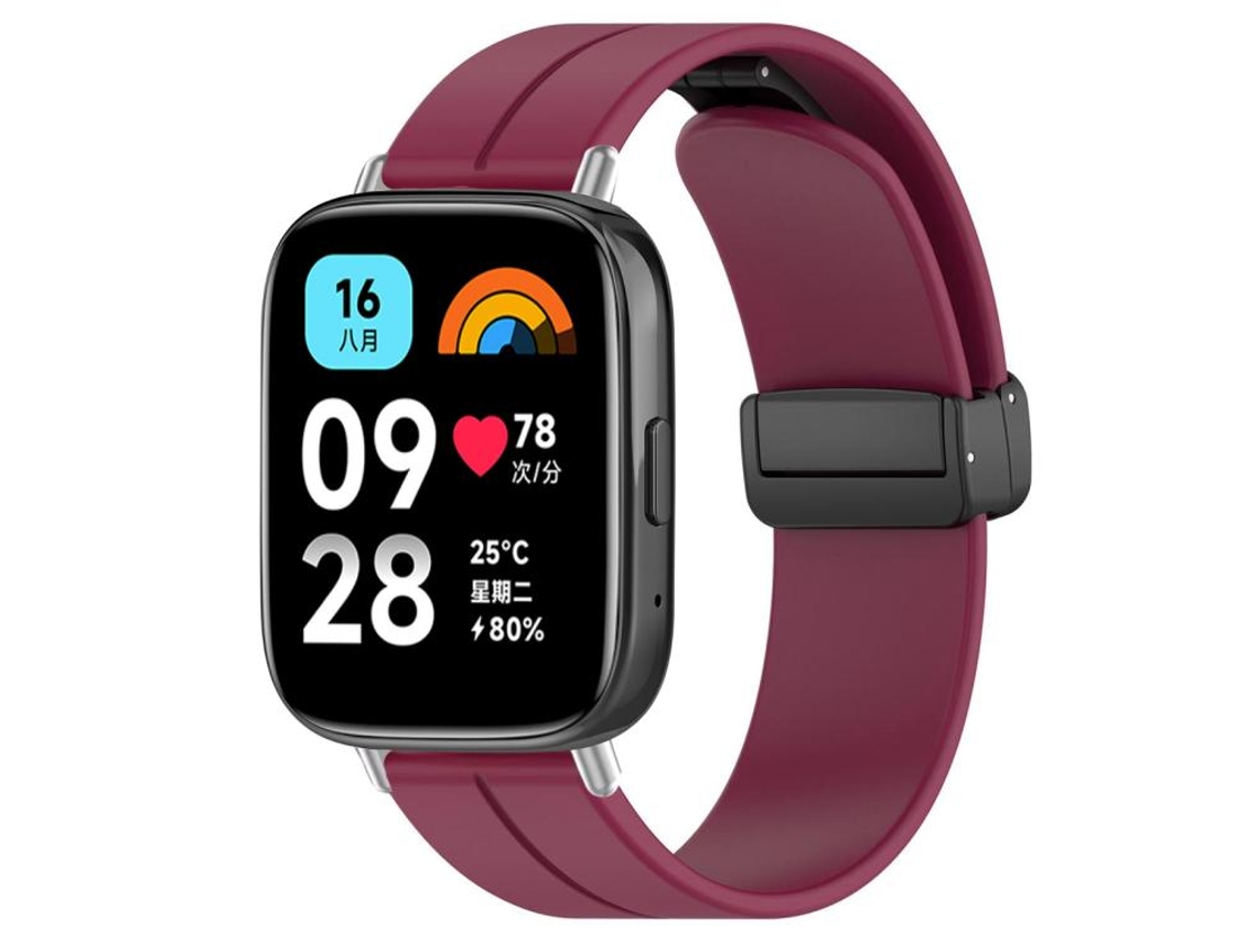 Correa de silicona para Redmi Watch 3 Active / Lite - Cabeza plana - Hebilla negra