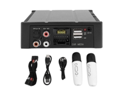 Amplificador DSP HiFi para coche de 4 x 80 W con soporte USB Bluetooth, entrada coaxial óptica y sonido digital Chennnls