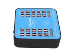 Estación De Carga Usb Multipuerto Wlx-840 De 40 Puertos Y 200 W Para Teléfonos Móviles Y Tabletas (enchufe Británico)