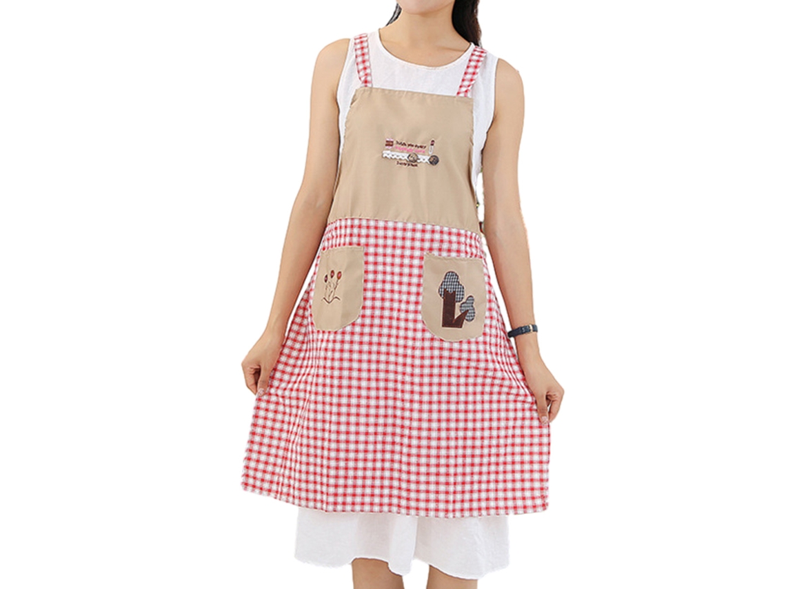 Delantal De Cocina De Algodón Con Bolsillo Para Cocinar, Hornear, Barbacoa O Pintura
