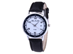 Reloj De Pulsera De Cuero Zhoulianfa Unisex Analógico De Cuarzo (negro)