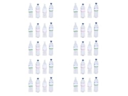 Ats-set De 40 Botellas De Agua Para Casa De Muñecas 4 Estilos Accesorios Miniatura Decoración