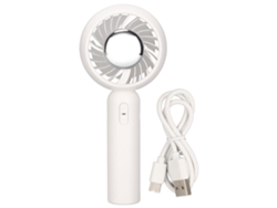 Ventilador portátil recargable por USB con 3 velocidades, silencioso, fabricado en ABS, mini ventilador para viajes, camping y dormitorio.