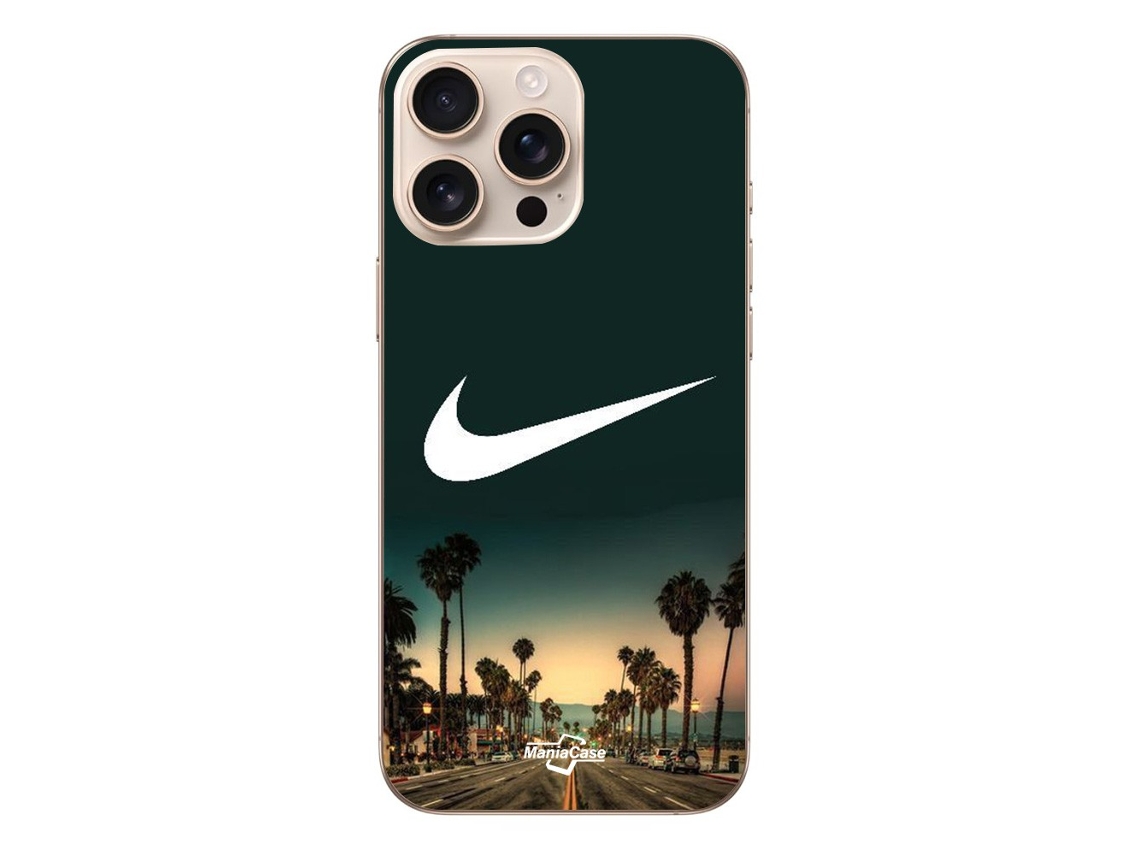 Funda Nike Logo Fundo Califórnia Palmeiras para iPhone 16 Pro Max MANIACASE Negro