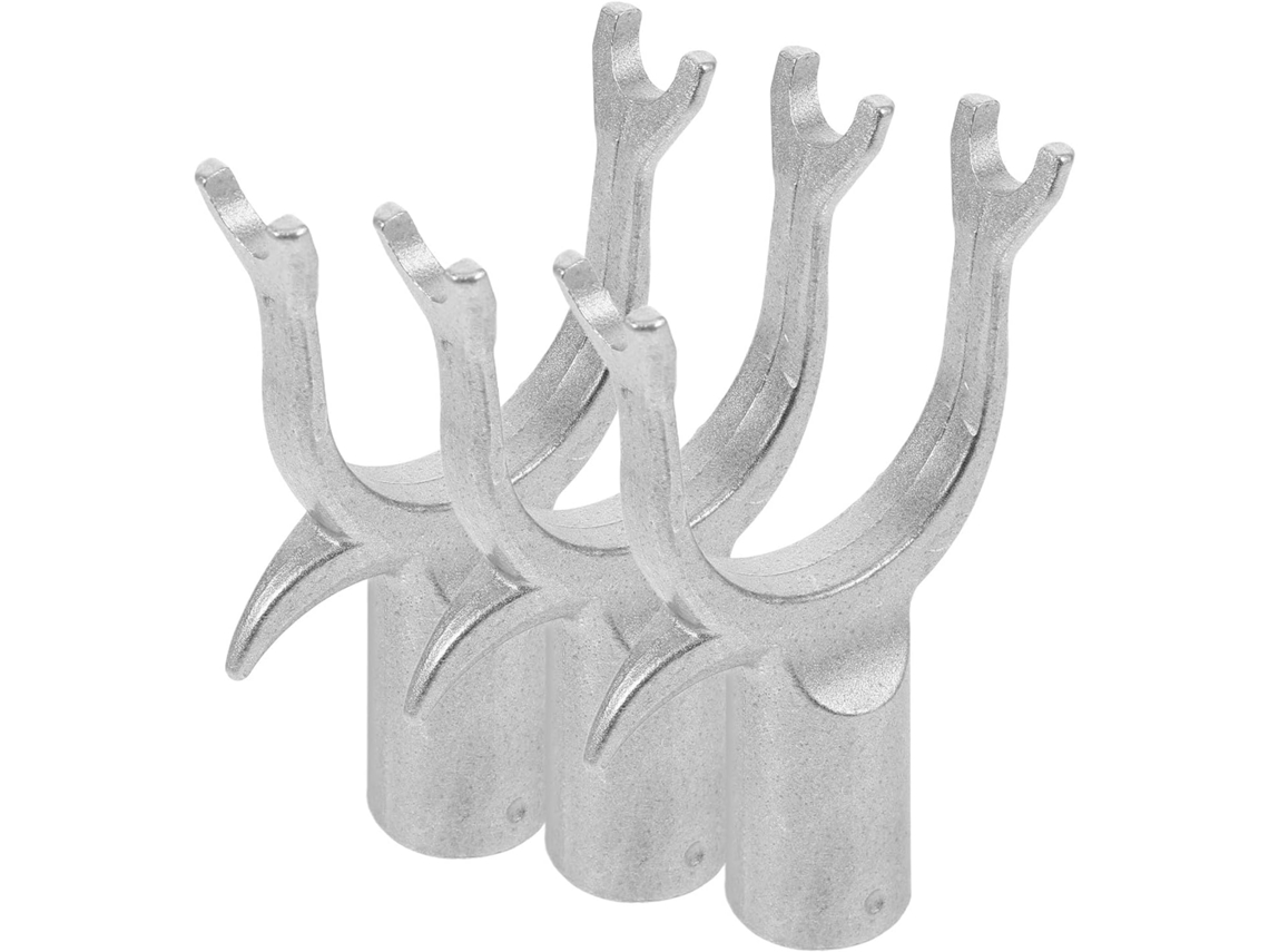 Juego 3 Cabezales Horquilla Aluminio Barras 1 9 Conectores Resistentes Accesorios Colgar Adecuados Secar Libre