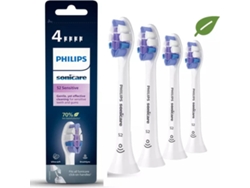 Recambio Cepillo Eléctrico PHILIPS HX6054/10 Philips Sonicare S2 Sensitive (4 unidades)