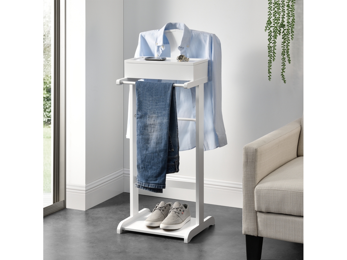 Galán de noche Lulboll con caja [EN.CASA] MDF/pino 44x35x110 cm Blanco 