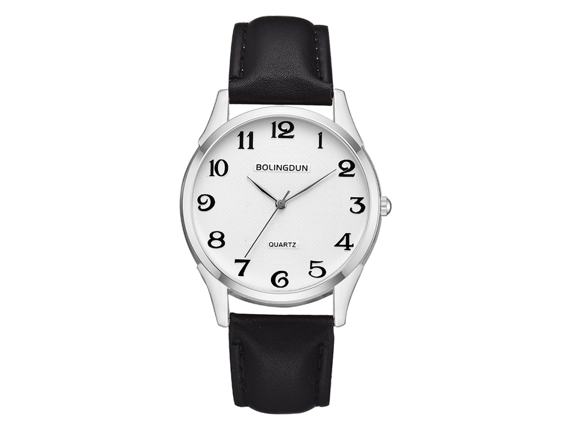 Reloj De Pulsera De Cuarzo Para El Tiempo Libre Con Diseño Elegante Y Correa De Cuero.