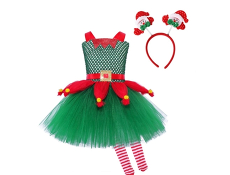 Ropa navideña fiesta del Árbol de Navidad pompón vestido 2XL