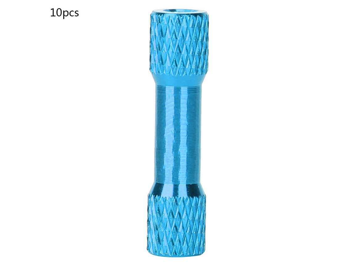 10 Espaciadores De Columna De Aluminio Anodizado M3x25mm Con Rosca Hembra Para Drones/cuadricópteros - Azul Claro